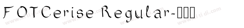FOTCerise Regular字体转换
